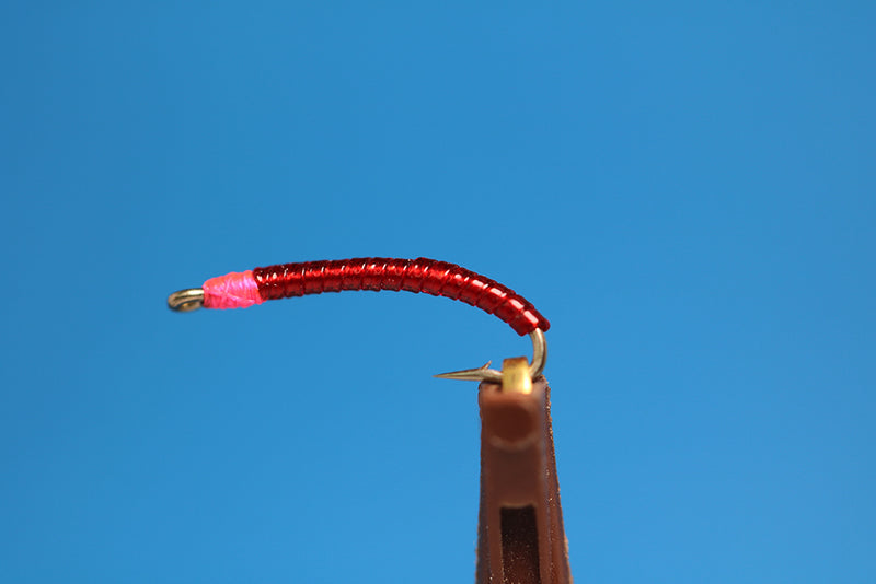 Rock Worm Red With Pink Thread Head