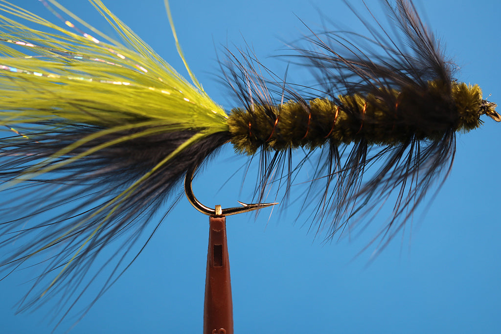 Black, Light Olive Woolly Bugger