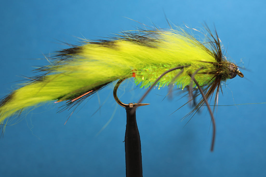 Chartreuse Estaz Zirdle Bug With Tungsten Bead