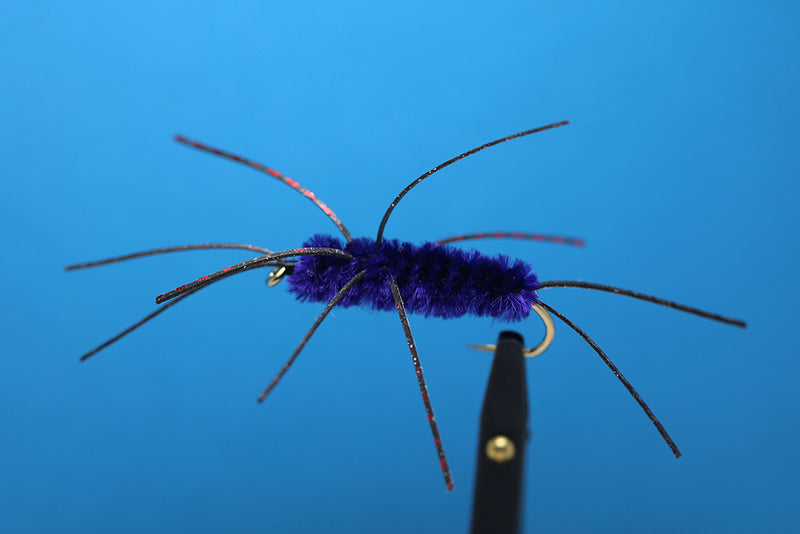 Purple Turks With Black and Red Rubber Hackle