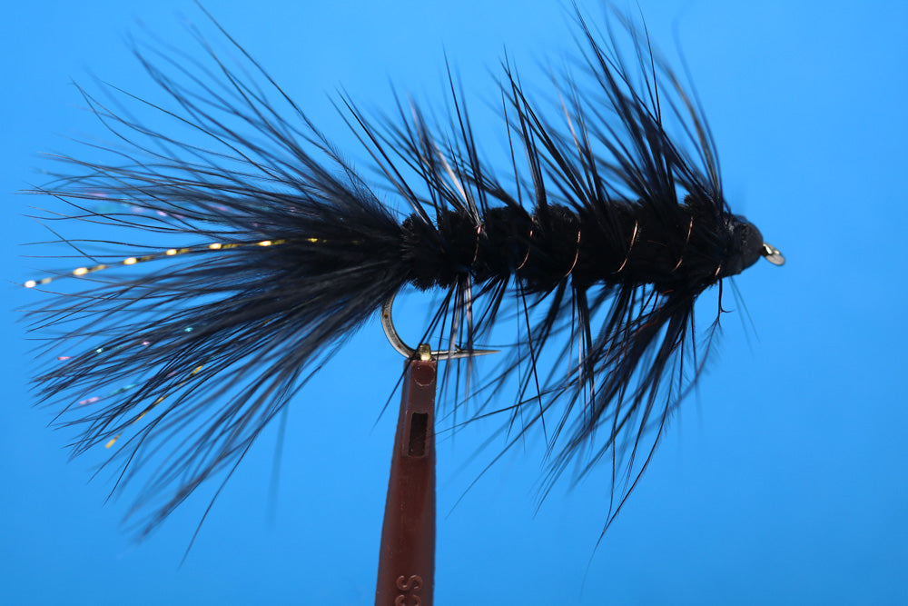 Black Woolly Bugger Tungsten Bead