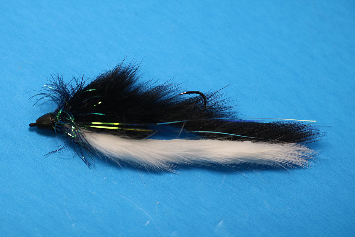 Dolly Llama, Black White with Black Cone - montanatroutflies